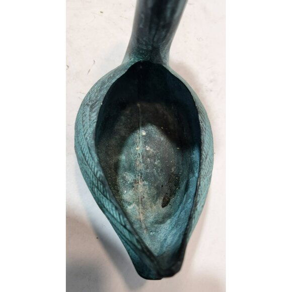 Vtg Toyo Korea Bronze Swan Home Garden Planter with Verdigris Patina 7" - Picture 12 of 14